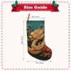 BTCOWZRV Christmas Stockings Dragon Chinese Background Personalized Christmas Hanging Stockings 18 Inches Party Favors Stockings for Xmas Tree Holiday Fireplace Hanging Decoration view 3