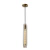 Modern Crystal Chandelier Full Copper Lamp Holder Sparkly Crystal Lampshade Single Head Ceiling Pendant Light Compatible with Loft Bar Living Room Dining Room Bedroom (Color : D),K9 Clear Crystal view 1