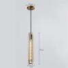 Modern Crystal Chandelier Full Copper Lamp Holder Sparkly Crystal Lampshade Single Head Ceiling Pendant Light Compatible with Loft Bar Living Room Dining Room Bedroom (Color : D),K9 Clear Crystal view 2
