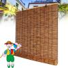 Bamboo Roller Blinds by Retro Bamboo - Roll Up Shades with Lift, Reed Shades, Outdoor/Indoor Privacy, 70x87in Brown view 1