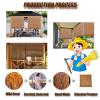 Bamboo Roller Blinds by Retro Bamboo - Roll Up Shades with Lift, Reed Shades, Outdoor/Indoor Privacy, 70x87in Brown view 2