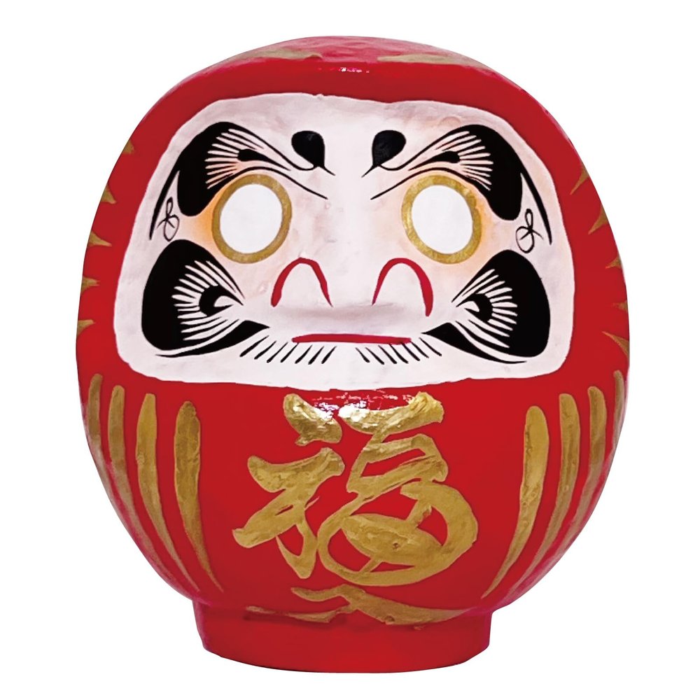 TOKYO ART Traditional Japanese Takasaki Daruma Doll 4.7inch Tall, Traditional Crafts, Handcrafted in Japan Good Luck Charms Gift Known for Bringing Good Fortune (Red)