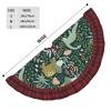 Cute Dinosaur Festive Christmas Tree SkirtClassic Plaid Design,Ideal for Holiday Decorations view 4