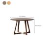 CraftThink Dining Table Set, Modern Solid Wood Double Pedestal Dining Table Upholstered Chairs for Living Dining Room Home, Nut-Brown Table & Chair(s),3 Pieces Set, Table: 27.5" L x 27.5" W x 29.5" H view 2