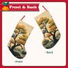 BTCOWZRV Christmas Stockings Painting Tree Personalized Christmas Hanging Stockings 18 Inches Party Favors Stockings for Xmas Tree Holiday Fireplace Hanging Decoration view 2