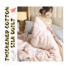 XHCTNN Silk Quilt Twin, Silk Bed Quilt Blanket for All Seasons Warm Winter Cool Summer - Breathable Dry Comforter Fits The Body Pure Cotton Fabric Blanket(F,180 * 220cm/2kg) view 2