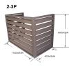 Air conditioner fence for outside units,air conditioner decorative cover,Anti-Theft Sturdy Aluminum AC Covers,Noise Reduction,fence to hide air conditioner,Applicable to air conditioner outdoor unit ( view 2