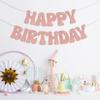 KEWUFD Pink Glitter Happy Birthday Banner, Funny Birthday Bunting Banner For Girls, Pink Birthday Decorations Sign For Women, Pink Birthday Party Decoration Supplies Rose Gold Glitter view 3