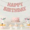 KEWUFD Pink Glitter Happy Birthday Banner, Funny Birthday Bunting Banner For Girls, Pink Birthday Decorations Sign For Women, Pink Birthday Party Decoration Supplies Rose Gold Glitter view 4