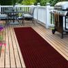GL 2'~82' Custom Sizes Runner Rug Mat Indoor Outdoor Utility Carpet,Area Rugs with Non Slip Rubber Backing for Hallway Kitchen Entryway Balcony Garage Stair Laundry, Red Strip, 4ft x 25ft view 2