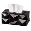 MSLULA Personalized Desktop Tissue Box Creative and Simple Paper Box Restaurant Office Tissue Box Tissue Box Remote Storage Box Suitable for Bathroom Dressing Table Living Room (Color : Black) view 1