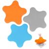 Kucucyle Silicone Drain Cover, Bath Drain Cover with 5 Strong Suction Cups, 6 inch Large Bath Stopper, Tub Stopper for Kitchen, Bathroom, 3 Pack (Blue+Orange+Grey) view 1