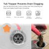 Kucucyle Silicone Drain Cover, Bath Drain Cover with 5 Strong Suction Cups, 6 inch Large Bath Stopper, Tub Stopper for Kitchen, Bathroom, 3 Pack (Blue+Orange+Grey) view 3