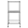 3 Tier Metal Heavy Duty Storage Rack Shelf,Adjustable Height Wire Shelving Unit,Bathroom Wire Shelving Tower Storage Rack,Adjustable Wire Shelf Display Rack,for Kitchen,Hallway, Office (Silver) view 4