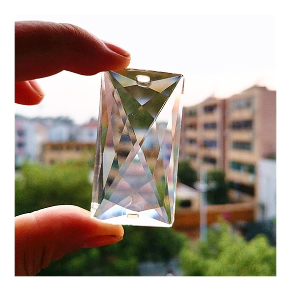 Chandelier Crystal Prisms Pendants 6pcs 55 * 30 * 15mm Chandelier Pendant Clear Glass Chandelier Prisms Pendant Home Decoration Christmas Tree Hanging Drops Chandelier Crystal Prisms Pendants