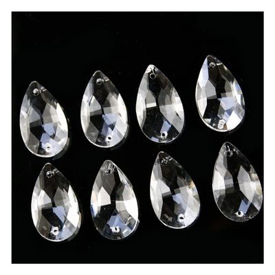 Chandelier Crystal Prisms Pendants 50PCS 30mm Crystal Prism Drop Chandelier Parts Hanging Pendant Beads Garland Home Decor 2 Holes Chandelier Crystal Prisms Pendants