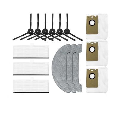 TELoni Vacuum Cleaner Replacement Spare Parts Main Side Brush Hepa Filter Mop Rag Dust Bag. Compatible for AIRROBO T10+. Self-Empty Robot Vacuum Accessories (Color : Set g)