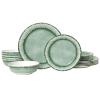 AELS Melamine Dinnerware Set of 18 Pcs Dinner Dishes Set, Lightweight Unbreakable for Indoor and Outdoor Use, BPA Free, Dishwasher Safe, Sage Green view 1