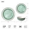AELS Melamine Dinnerware Set of 18 Pcs Dinner Dishes Set, Lightweight Unbreakable for Indoor and Outdoor Use, BPA Free, Dishwasher Safe, Sage Green view 2