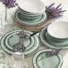 AELS Melamine Dinnerware Set of 18 Pcs Dinner Dishes Set, Lightweight Unbreakable for Indoor and Outdoor Use, BPA Free, Dishwasher Safe, Sage Green view 3