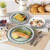 AELS Melamine Dinnerware Set of 18 Pcs Dinner Dishes Set, Lightweight Unbreakable for Indoor and Outdoor Use, BPA Free, Dishwasher Safe, Sage Green view 4