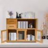 Kitchen Pantry Sideboard, Bamboo Kitchen Pantry, Kitchen Storage Cabinet,(24.4*9*18.9in,Wood Color),Freestanding Kitchen Countertop Storage Cabinet for Spice Seasoning Bottles Dishes Bowls view 4