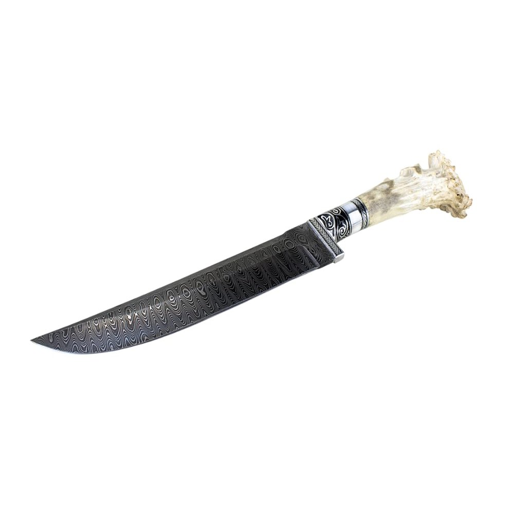 Uzbek Handmade Kitchen Knife with Beautiful Horn Handle