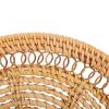 Rushbom Boho Wall Basket Decor Set: Round Rattan Wall Decor, Flat Woven Hanging Basket, Perfect for Living Room, Bedroom, Patio & More view 4