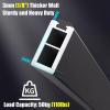 Closet Rod 3mm Extra Thick Clothes Bar, 90 100 110 120 130 140 150cm Square Closet Rack, Removable Clothing Storage Hanger, Wardrobes Pole with Brackets ( Color : Dark Gray , Size : 80cm(31 1/2") Leng view 3