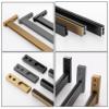 Closet Rod 3mm Extra Thick Clothes Bar, 90 100 110 120 130 140 150cm Square Closet Rack, Removable Clothing Storage Hanger, Wardrobes Pole with Brackets ( Color : Dark Gray , Size : 80cm(31 1/2") Leng view 4
