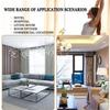 LTSRLL Curtain Track Set White PVC Track Up to 500cm Curtain Rail with Mute Rollers, Sliding Drop Ceiling Track Set for Curtains, Living Room, Room Divider(Size:400cm/13ft(100cm*4)) view 3