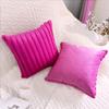 2 Pack 18x18 Pillow Cover Velvet Pillow Covers, Faux Fur Square Throw Pillow Covers for Living Room Decorations Throw Pillow Case, Throw Pillow Cover Cushion Cover for Sofa Bedroom Car, Hot Pink view 3