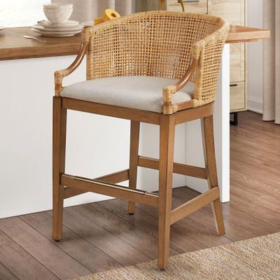 BLACK FOREST DECOR Sea Breeze Rattan Counter Stool
