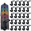 48 PCS Metal Clothes Hanger Connector Hooks, Heavy Duty Hangers Wardrobe Hanger Extender Clips for Clothes Cabinet Closet Organizer Space Savers Outfit Hangers Accessory, Black view 1