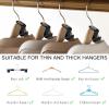 48 PCS Metal Clothes Hanger Connector Hooks, Heavy Duty Hangers Wardrobe Hanger Extender Clips for Clothes Cabinet Closet Organizer Space Savers Outfit Hangers Accessory, Black view 3