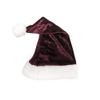 Everfan Crushed Velour Santa Hats with White Sherpa Trim | Christmas Santa Hats for Adults (ADULT, Burgundy) view 1