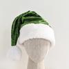 Everfan Crushed Velour Santa Hats with White Sherpa Trim | Christmas Santa Hats for Adults (ADULT, Burgundy) view 2