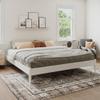AFI, Pasadena 14" King Wood Mid Century Modern Low Profile Platform Bed, White view 1