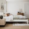 AFI, Pasadena 14" King Wood Mid Century Modern Low Profile Platform Bed, White view 4