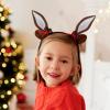 Amosfun 2pcs Artificial Ear Headband for Christmas Decoration Hair Ornament Realistic Faux Elk Ears for Festivals Parties and Cosplay Events view 3