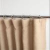 RHANFOLD 100% Linen Shower Curtain, Bathroom Curtain Panel, Bath Decor, Buttonhole Top Shower Curtains (Light Brown, 84" W x 104" L) view 1