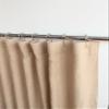 RHANFOLD 100% Linen Shower Curtain, Bathroom Curtain Panel, Bath Decor, Buttonhole Top Shower Curtains (Light Brown, 84" W x 104" L) view 3