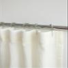 RHANFOLD 100% Linen Shower Curtain, Bathroom Curtain Panel, Bath Decor, Buttonhole Top Shower Curtains (Cream, 96" W x 90" L) view 1