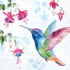 IHR Ideal Home Range Cocktail Napkins Disposable 3-Ply Paper Party Napkin Pack, 5" x 5", Hummingbird (Light Blue), 20-Count view 1