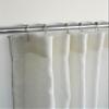 RHANFOLD 100% Linen Shower Curtain, Bathroom Curtain Panel, Bath Decor, Buttonhole Top Shower Curtains (Ivory, 84" W x 96" L) view 3