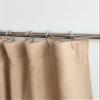 RHANFOLD 100% Linen Shower Curtain, Bathroom Curtain Panel, Bath Decor, Buttonhole Top Shower Curtains (Light Brown, 84" W x 96" L) view 2