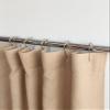 RHANFOLD 100% Linen Shower Curtain, Bathroom Curtain Panel, Bath Decor, Buttonhole Top Shower Curtains (Light Brown, 84" W x 96" L) view 4