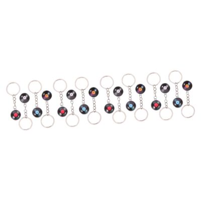 GALPADA 16pcs Vinyl Record Keychain Pendant Retro Keychain off Long Keyring for Decorative Key Ring for Backpack Key Pendant