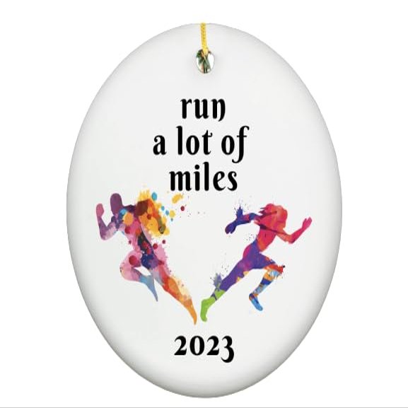 RUNNING ORNAMENT, Cross Country Gift, Running Gifts, MARATHON Ornament, Gifts for Runners, 2023 Ornament, Half Marathon, Holiday Decor