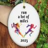 RUNNING ORNAMENT, Cross Country Gift, Running Gifts, MARATHON Ornament, Gifts for Runners, 2023 Ornament, Half Marathon, Holiday Decor view 2